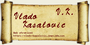 Vlado Kasalović vizit kartica